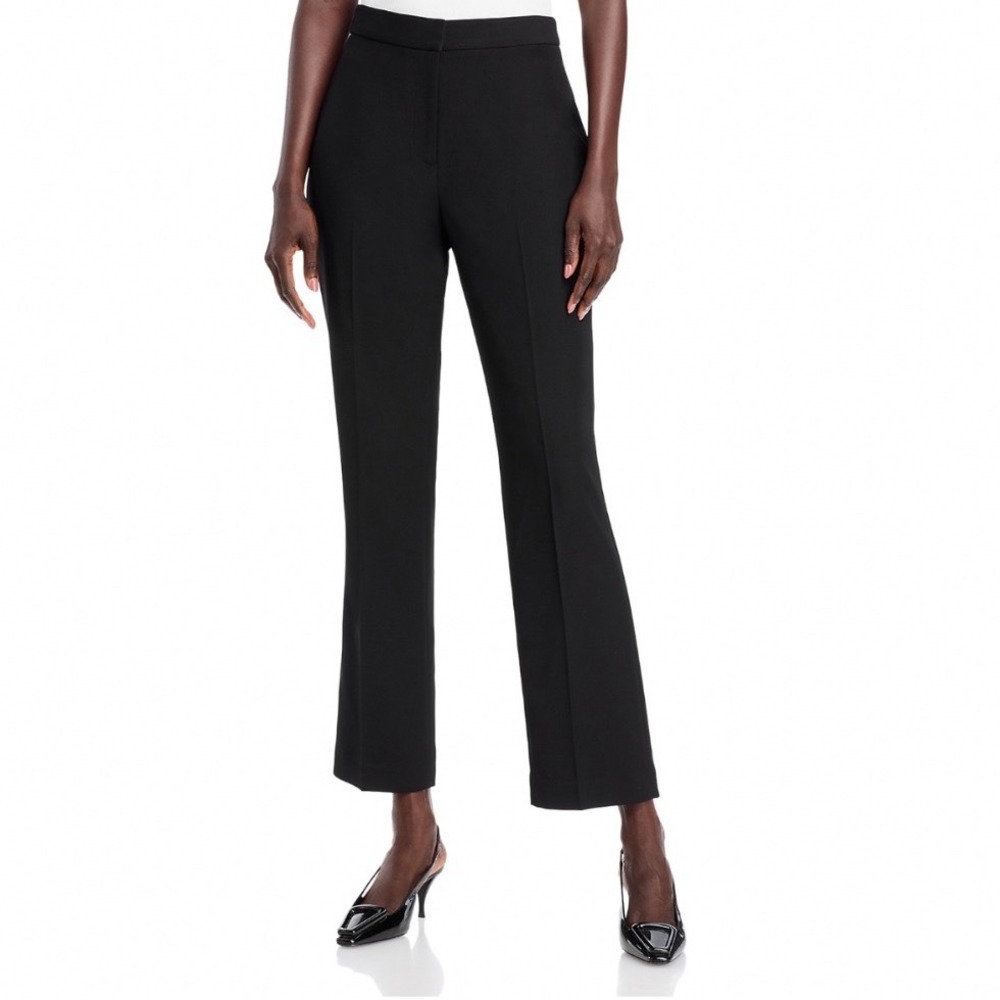 Elie Tahari Sylvie Suit Pants Noir Black‎ High Rise Straight Leg Size 14
